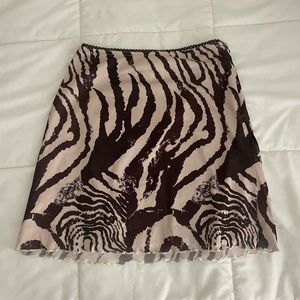 Princess Polly Zebra Mini Skirt Size M
